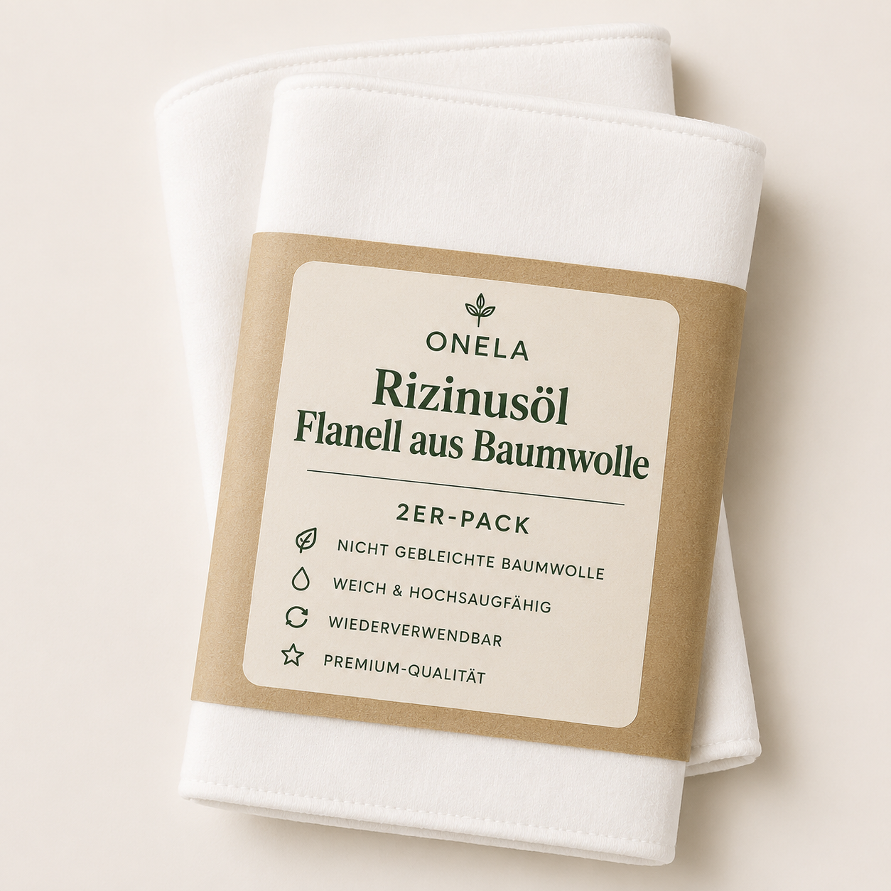 Onela Bio-Baumwollkompresse (x2) – Haben Sie immer einen sauberen Gürtel bereit