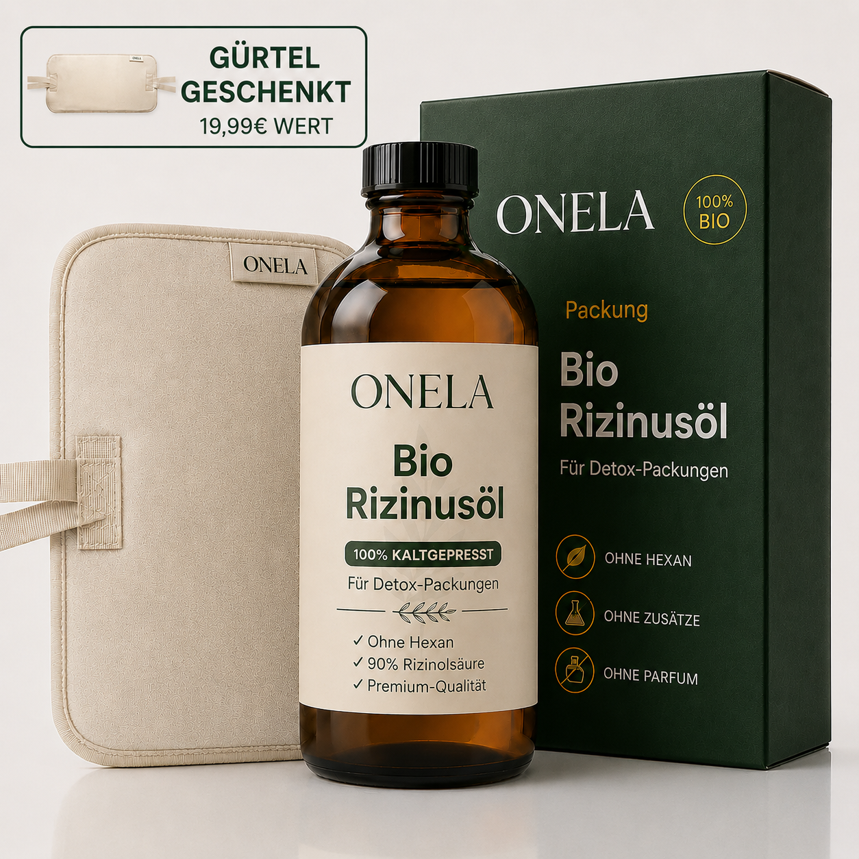 Detox-Pack mit Rizinusöl